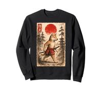 Shiba Inu Samurai Guerriero Vintage Giapponese Ukiyo-e Amante Del Cane Felpa