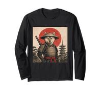 Shiba Inu Samurai Guerriero Vintage Giapponese Ukiyo-e Amante Del Cane Maglia a Manica