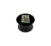 Shiba Inu Samurai Surf Onda Giapponese PopSockets PopGrip Adesivo