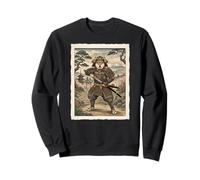 Shiba Inu Samurai Ukiyo-e Arte Giapponese Felpa