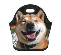 Shiba Inu Smile Tongue Out Borsa per il pranzo per donne e uomini, riutilizzabile, borsa termica per il pranzo, grande capacità, contenitore per il pranzo, per lavoro, ufficio, picnic, viaggi