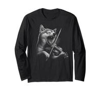 Shiba Inu Suonare Violino Violinista Amante dei Cani Maglia a Manica