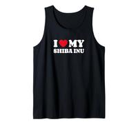Shiba Inus I Love My Shiba Inu Cane Cuore Amore Canotta