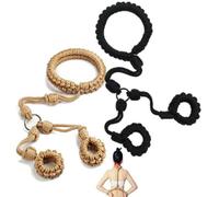 shibari corda preannodata RUPE msnette collare Costrittivo Sadomaso bondage NERO