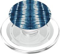 Shibori Indaco Modello Giapponese Grassetto Blu Astratto Geometrico PopSockets PopGrip per MagSafe