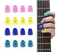 SHIDOW 16 protezioni per dita in 4 misure, antiscivolo e riutilizzabili, in silicone, per ordinare carta, incollare, cucire, saldare, contare soldi, suonare la chitarra, blu, acqua