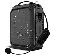 SHIDU Amplificatore vocale wireless Bluetooth Insegnante Microfono 18W Impermeabile portatile Amplificatore vocale Cuffia Mic Ricaricabile Voice Enhancer Microfono personale per aula all'aperto