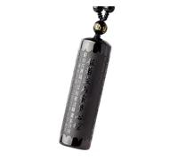 SHIDXIB 1 collana con ciondolo a forma di Buddha in ossidiana nera, Prajna, Paramita, Sutra, Buddha, catena con perline