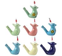 SHIDXIB Fischietto colorato per uccelli, in ceramica, 7 pezzi
