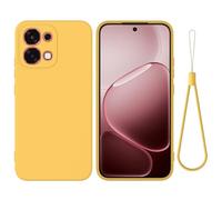 SHIEID Cover per Oppo F31 5G/A6 Pro 5G, Custodia in TPU Tinta Unita, Case in Silicone Morbido, Custodia in gomma antiurto sottile Cover per Oppo F31 5G/A6 Pro 5G-Giallo