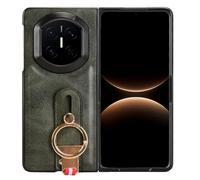 SHIEID Custodia in pelle Huawei Mate X7 Case, Premium PU Leather Huawei Mate X7 Case Cinturino da polso + supporto-Verde