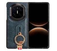 SHIEID Custodia in pelle Huawei Mate X7 Case, Premium PU Leather Huawei Mate X7 Case Cinturino da polso + supporto-Blu
