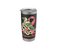 Shieldmaiden Strong Viking Norse Raven - Combatti il cancro al seno Bicchiere termico in acciaio inox doppia parete
