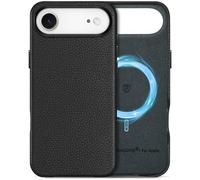 SHIELDON Cover in Vera Pelle per iPhone Air 6,5" 5G 2025, Nero Grano Litchi