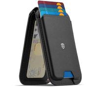 SHIELDON Portafoglio Magnetico per MagSafe in Vera Pelle, Nero | Blocco RFID, Supporto Regolabile, Sportello ID, Porta Carte, Portafoglio per iPhone 18/17/16/15/14/13/12 Series