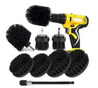Shieldpro Set di spazzole per trapano, spazzola per pulizia elettrica, spazzole multiuso con attacco lungo estendibile per superfici del bagno e della cucina, malta, vasca, doccia, piastrelle, angoli,