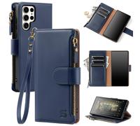 Shieldtop Compatibile con Samsung Galaxy S25 Ultra Wallet Case con porta carta da donna Uomini RFID Bloccante PU Copertina Flip Flip Crofilo Cinta di