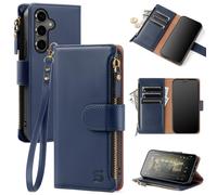 Shieldtop compatibile con Samsung Galaxy S25 Wallet Case con titoli di carta Donne uomini RFID Bloccante PU PETTA FLIP COPERTURA COPERT DELLA CANNE