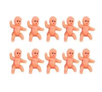 Shienfir 10 Pezzi King Cake Babies, Mini Bambini in plastica da 1,2 Pollici, Adatti per Decorazioni per bomboniere per Giochi di cubetti di Ghiaccio per Baby Shower Nudo