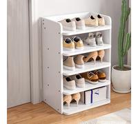 Shienfir Scarpiera a 6 ripiani, impermeabile, verticale, piccola scarpiera per spazi ristretti, corridoio, camera da letto, bagno, corridoio, organizer per scarpe, colore: bianco
