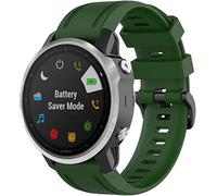 Shieranlee Cinturino 20mm Quick-Fit in Silicone Verde per Garmin Fenix 7S