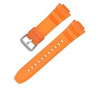 Shieranlee Cinturino Compatibile con Casio MCW-100H/110H/W-S220/HDD-S100 WV-200/AE-2000/2100 Resin Strap 16mm Watch Accessories Silicone Strap