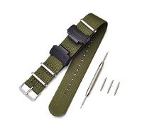 Shieranlee Nato Nylon Cinturino Compatibile con Casio G-Shock GA-110 120 GA-400 GD-100 DW-5600 GLS-8900 Canvas Men Bracelet Band Black Adapters