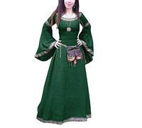 ShiFan Costumi di Halloween Donne Medievali Abiti Lunghi Eleganti Taglie Forti Verde S