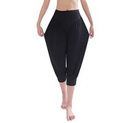 ShiFan Donna Elastico Yoga Harem Pantaloni A Pinocchietto Fitness Danza Jogging Pantaloni Nero M