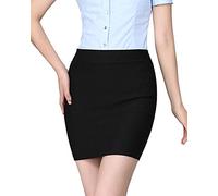 ShiFan Donna Mini Gonna A Vita Alta Classica Elasticizzata A Tubino Nero S