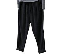 ShiFan Pantaloni Harem Donna Cavallo Basso Larghi Pantalone da Yoga Jogging Comfort Leggeri Nero 2XL