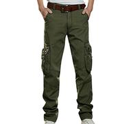 ShiFan Uomo Pantaloni Cargo Pantaloni militari Pantaloni da lavoro per Casual 40 (Vita 100 CM) Verde