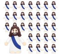 SHIFANQI Figure di Gesù piccolo, confezione da 30 mini statuette di Gesù alla rinfusa, piccola tasca di Gesù da nascondere e cercare, piccolo Salvatore di Cristo, bomboniere religiose per Pasqua