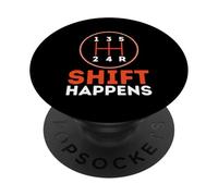 Shift Happens - Divertenti appassionati di auto umoristiche PopSockets PopGrip Adesivo