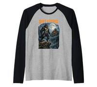 Shift Happens- Maglietta trasformazione Lupo Mannaro Halloween Maglia con Maniche Raglan