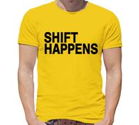 Shift Happens - Maglietta Uomo - Divertente Auto Amore Scherzo Meccanico