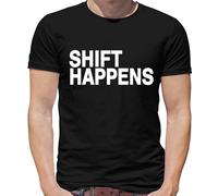 Shift Happens - Maglietta Uomo - Divertente Auto Amore Scherzo Meccanico