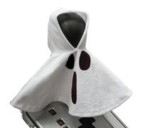Shift Knob Hoodie, Ghost Gear Shift Cover, 8.66x6.69 Inches Size Polyester Wide Fit, Funny Automotive Interior Accessory for Halloween Travel Family Outings Commuting Road Trip, White