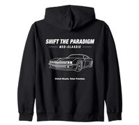 Shift The Paradigm Neo-Classic Auto Line Art Aesthetic Felpa con Cappuccio