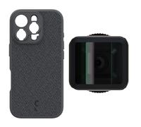 ShiftCam iPhone 16 Pro Case Tessuto Grigio Scuro + LensUltra 1,33x Anamorphic
