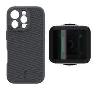 ShiftCam iPhone 16 Pro Case Tessuto Grigio Scuro + LensUltra 1,55x Anamorphic