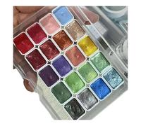 Shifting - Set di pittura ad acquerello, 20 colori, pigmenti solidi per pittura, confezioni di fiori, perle, colori a tinta unita, pigmenti fatti a mano, regalo unico per gli appassionati dell'arte