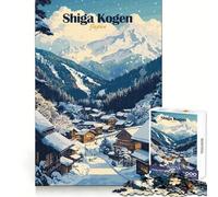 Shiga Kogen Giappone Villaggio Invernale Puzzle da 1000 pezzi per adolescenti Gioco di allenamento mentale Rilassamento mentale Design Assemblaggio Lista dei desideri di Babbo Natale 38x52cm