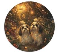 Shih Tzu 1000 Pezzi Rotonda Puzzles Per Adulti Rotondo Stampa Ridotta Difficile E Impossibile Classico Antistress Giocattolo 1000pcs (67.5x67.5cm)