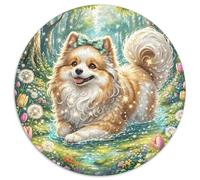 Shih Tzu 1000 Pieces Round Puzzles for Adults And Kids Animal Geometric Fun Gear Reliever Difficult Challenge 1000pcs (67.5x67.5cm)