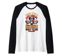 Shih Tzu Anti Social Club Divertente Amante dei cani Maglia con Maniche Raglan