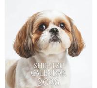 Shih Tzu Calendar 2026: 12 Months of Cute Shih Tzus with Notes and Monthly Planner