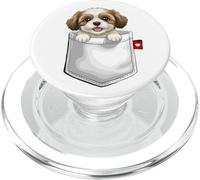 Shih Tzu Cane In Tasca Sbirciando Simpatico Cucciolo Cane PopSockets PopGrip per MagSafe