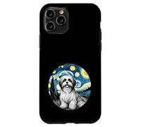 Shih Tzu Cane Mamma Papà Carino - Van Gogh Starry Night Style Custodia per iPhone 11 Pro