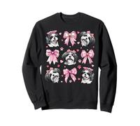 Shih Tzu Cane Mamma Ragazza Coquette Fiocco Rosa Felpa